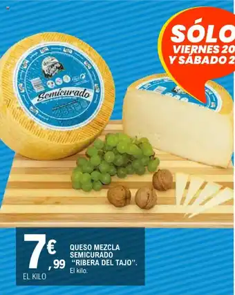 E.Leclerc RIBERA DEL TAJO Queso mezcla semicurado oferta