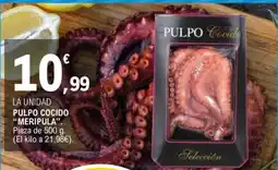 E.Leclerc Pulpo cocido meripula oferta