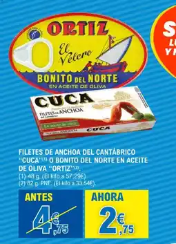 E.Leclerc Filetes de anchoa del cantábrico oferta