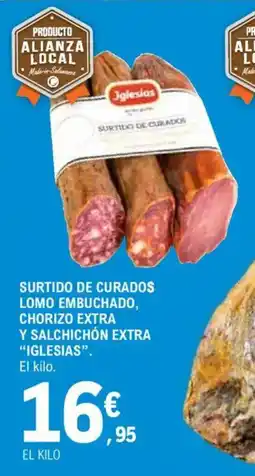 E.Leclerc IGLESIAS Surtido de curados lomo embuchado, chorizo extra y salchichón extra oferta