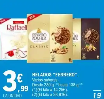 E.Leclerc FERRERO Helados oferta