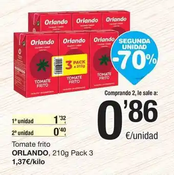 SPAR Fragadis Orlando Tomate Frito 210g Pack 3 oferta