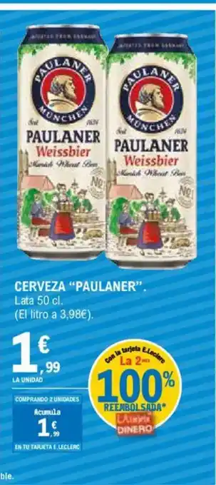 E.Leclerc PAULANER Cerveza oferta