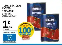 E.Leclerc CIDACOS Tomate natural entero oferta