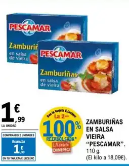 E.Leclerc PESCAMAR Zamburiñas en salsa vieira oferta
