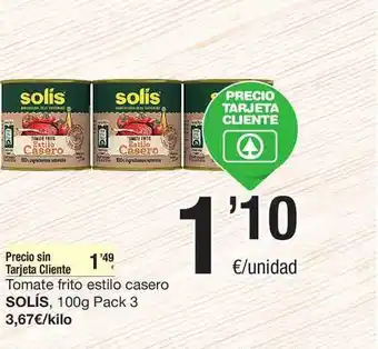 SPAR Fragadis Solís Tomate Frito Estilo Casero 100g oferta
