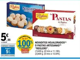 E.Leclerc REGLERO Nevaditos hojaldrados o pastas artesanas oferta