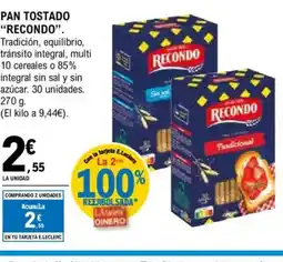 E.Leclerc RECONDO Pan tostado oferta