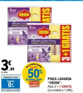 E.Leclerc ORION Pinza lavanda oferta