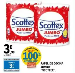 E.Leclerc SCOTTEX Papel de cocina jumbo oferta