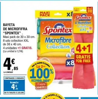 E.Leclerc SPONTEX Bayeta de microfifra oferta