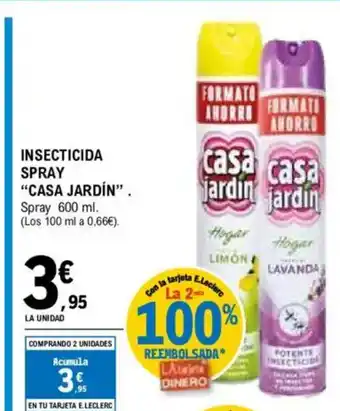 E.Leclerc CASA JARDIN Insecticida spray oferta
