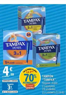 E.Leclerc TAMPAX Tampón oferta