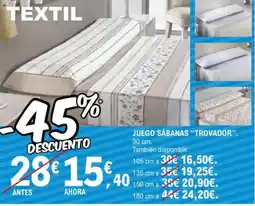 E.Leclerc Juego sábanas trovador oferta