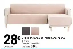 E.Leclerc Cubre sofá chaise longue acolchado oferta