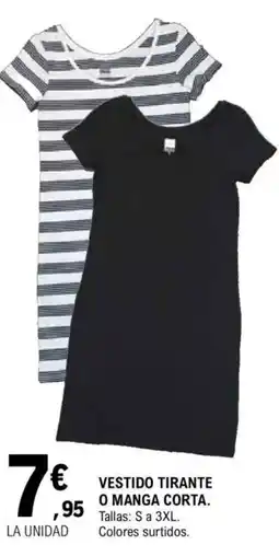 E.Leclerc Vestido tirante o manga corta oferta
