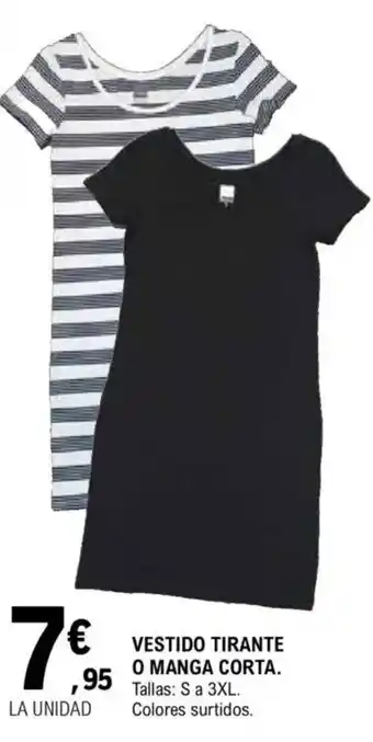 E.Leclerc Vestido tirante o manga corta oferta