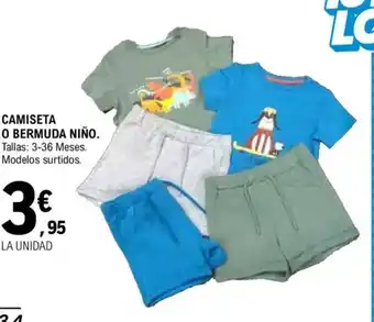 E.Leclerc Camiseta o bermuda niño oferta