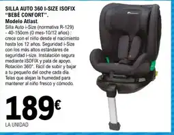 E.Leclerc Silla auto 360 i-size isofix bebé confort oferta
