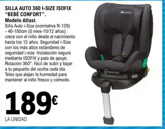 E.Leclerc Silla auto 360 i-size isofix bebé confort oferta