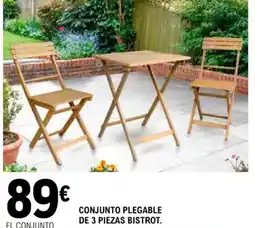 E.Leclerc Conjunto plegable de 3 piezas bistrot oferta