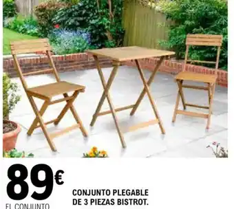 E.Leclerc Conjunto plegable de 3 piezas bistrot oferta
