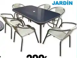 E.Leclerc Conjunto aluminio mesa + 6 sillones oferta