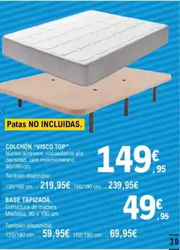 E.Leclerc Colchón visco top oferta