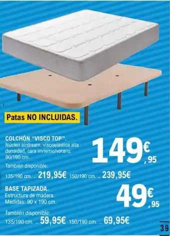E.Leclerc Colchón visco top oferta