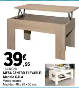 E.Leclerc Mesa centro elevable oferta