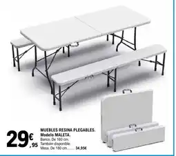 E.Leclerc Muebles resina plegables oferta
