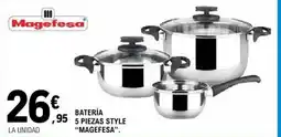 E.Leclerc Batería 5 piezas style magefesa oferta