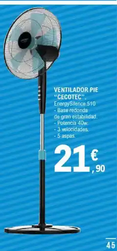 E.Leclerc CECOTEC Ventilador pie oferta