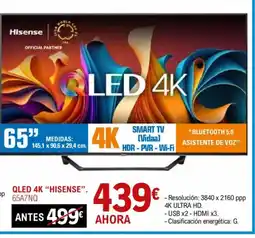 E.Leclerc HISENSE QLED 4k oferta