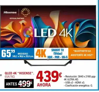 E.Leclerc HISENSE QLED 4k oferta