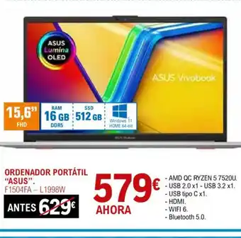 E.Leclerc ASUS Ordeenador portátil oferta