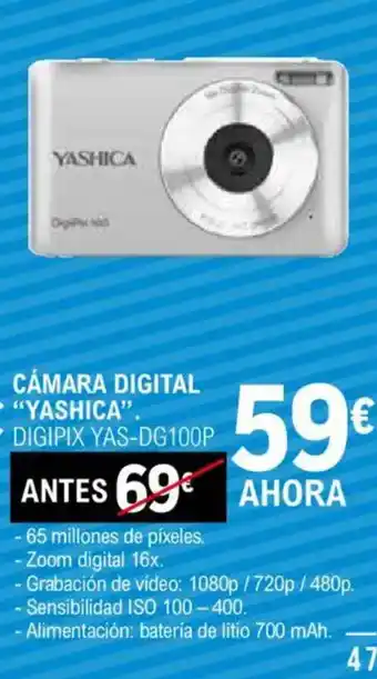 E.Leclerc YASHICA Cámara digital oferta