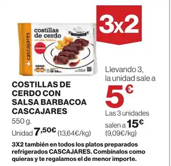 Supercor Costillas de cerdo con salsa barbacoa cascajares oferta