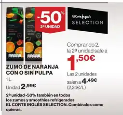 Supercor Zumo de naranja con o sin pulpa oferta