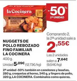 Supercor LA COCINERA Nuggets de pollo rebozado fino familiar oferta