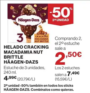 Supercor HÄAGEN-DAZS Helado cracking macadamia nut brittle oferta