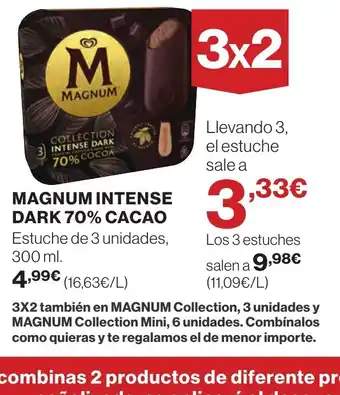 Supercor MAGNUM Intense dark 70% cacao oferta