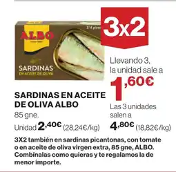 Supercor ALBO Sardinas en aceite de oliva oferta