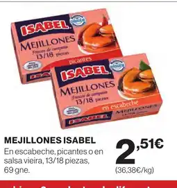 Supercor ISABEL Mejillones oferta