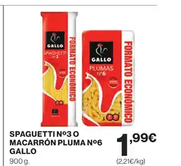 Supercor GALLO Spaguetti nº3 o macarrón pluma nº6 oferta