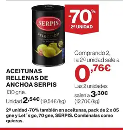 Supercor SERPIS Aceitunas rellenas de anchoa oferta
