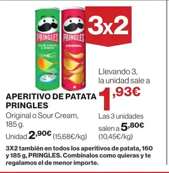 Supercor PRINGLES Aperitivo de patata oferta
