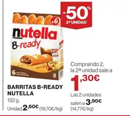 Supercor NUTELLA Barritas b-ready oferta
