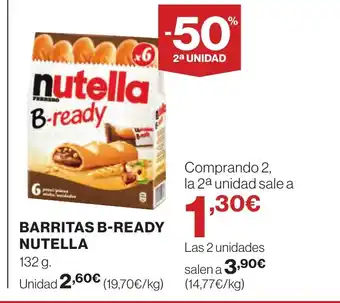 Supercor NUTELLA Barritas b-ready oferta