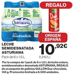 Supercor ASTURIANA Leche semidesnatada oferta